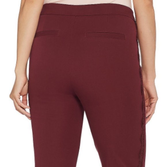 NWT ISAAC MIZRAHI STRETCH‎ LACE TRIM PANTS  20T - Picture 3 of 13